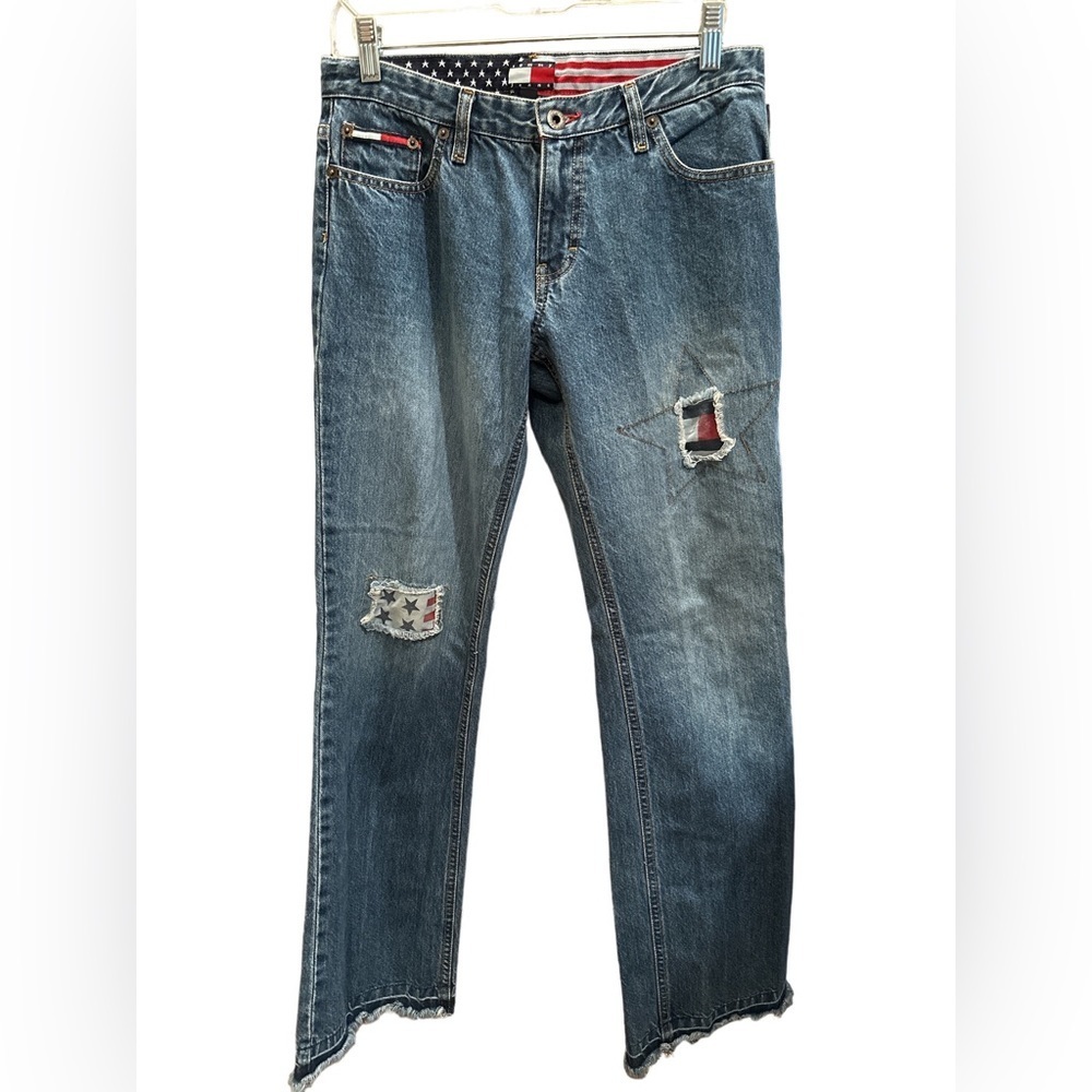 Tommy Jeans Y2K Stars Motif Sz 7(Junior) Excellent See Pics for Measurements